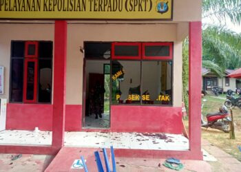 Polsek Sekatak Digeruduk Warga, Diduga Akibat Laka Lantas