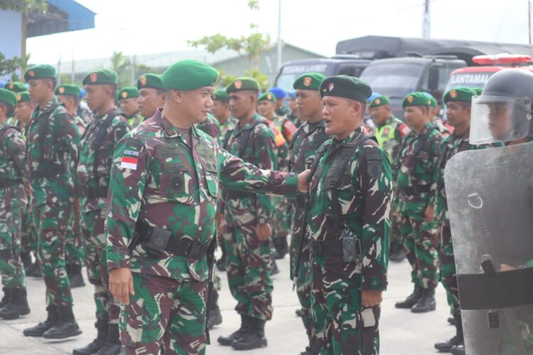Danrem 092/Mrl Cek Kesiapan Prajurit TNI Jelang Pemilu 2024