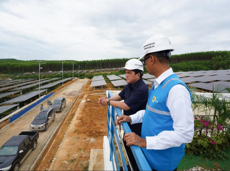 Tinjau PLTS PLN, Menteri BUMN Pastikan Peringatan HUT RI di IKN Gunakan Listrik Hijau