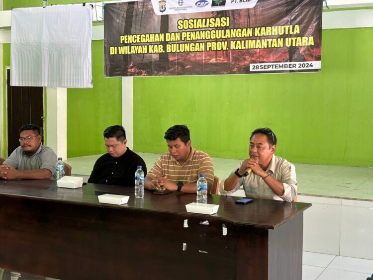 Cegah Bahaya Karhutla, Polda Kaltara Bersama BPBD dan Perusahaan Sawit Gencarkan Sosialisasi