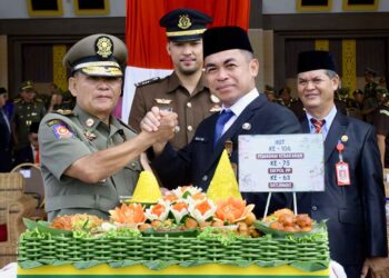 Pj. Sekprov Bustan Pimpin Apel Kesiapsiagaan Nasional se-Kaltara