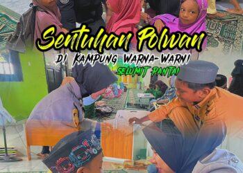 Sentuhan Polwan di Kampung Warna-Warni Selumit Pantai, Tanam Harapan lewat Pendidikan