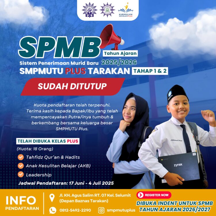 Kesempatan Emas! SPMB Kelas Plus SMP MUTU Plus Dibuka, Ini Syarat dan Jalurnya