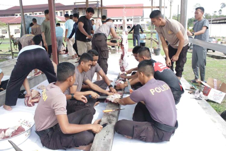 Polda Kaltara Laksanakan Pemotongan Hewan Kurban di Hari Raya Idul Adha 1446 H