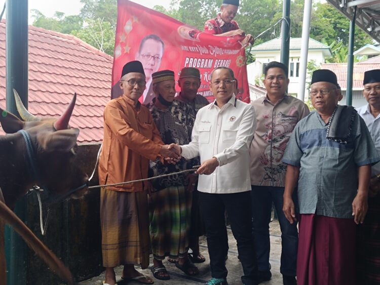 Jelang Hari Raya Idul Adha, Anggota DPR RI Deddy Sitorus Sumbangkan Sapi dan Kambing di Tarakan