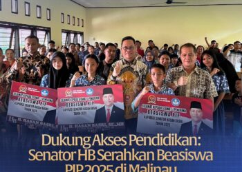 Dukung Akses Pendidikan di Perbatasan, Senator Hasan Basri Serahkan Beasiswa PIP di Malinau