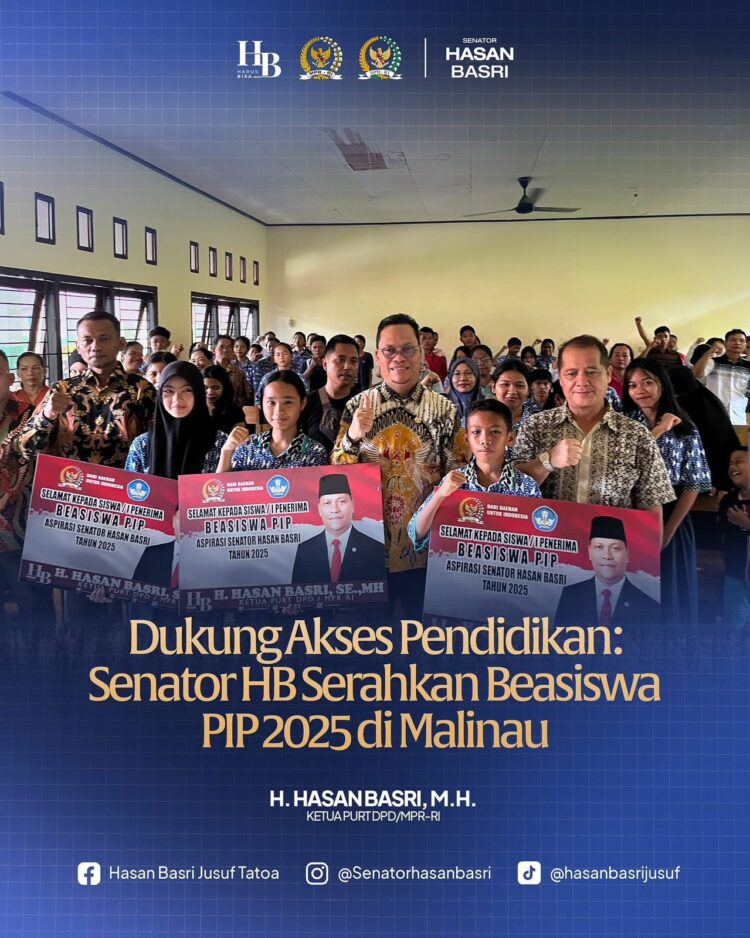 Dukung Akses Pendidikan di Perbatasan, Senator Hasan Basri Serahkan Beasiswa PIP di Malinau