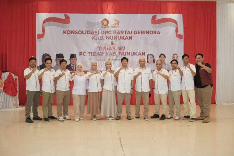 Sukses Gelar Konsolidasi, DPC Partai Gerindra dan TIDAR Nunukan Pererat Solidaritas Kader