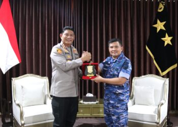 Perkuat Sinergi TNI-Polri, Danlanud Anang Busra Silaturahmi Hangat dengan Kapolda Kaltara