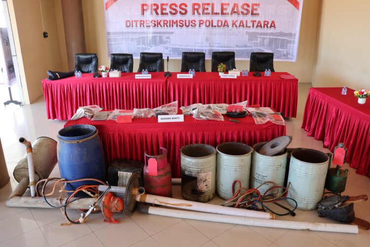 Polisi Bongkar Tambang Emas Ilegal di Bulungan, Dua Tersangka Ditangkap