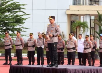 Kapolda Kaltara Pimpin Apel Pagi, Tekankan Kesiapsiagaan Personel Hadapi Potensi Bencana