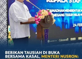 Buka Puasa Bersama KSAL, Menteri ATR/BPN Ajak Perkuat Sinergi Jaga Kedaulatan