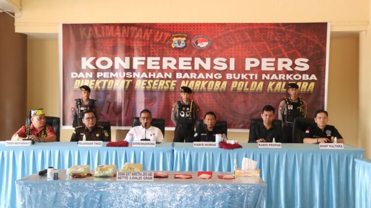 Polda Kaltara Gelar Pemusnahan Barang Bukti Narkoba Periode Februari hingga April