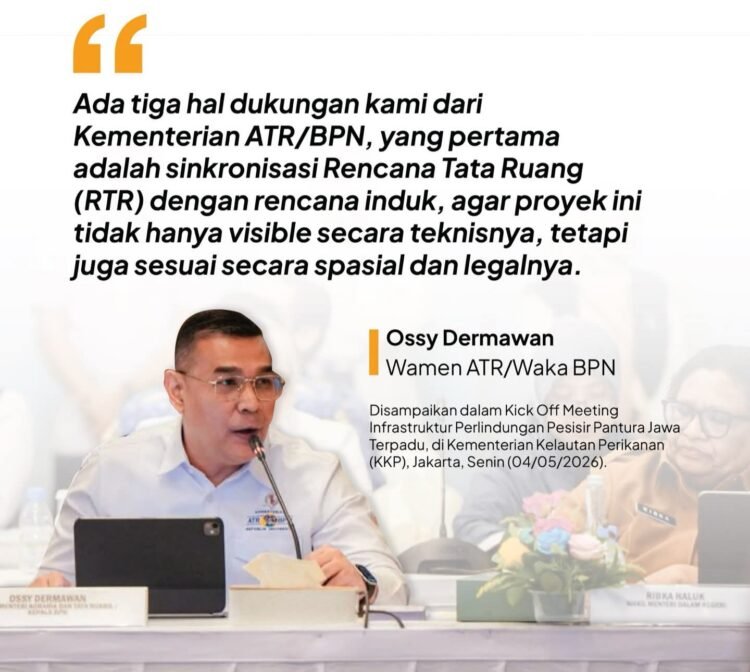 Kementerian ATR/BPN Dukung Percepatan Infrastruktur Perlindungan Pesisir Pantura Jawa