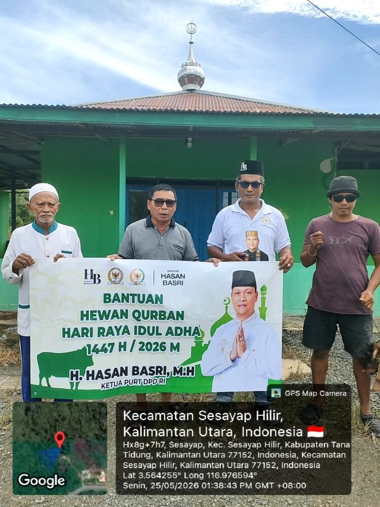 Hasan Basri Salurkan Bantuan Sapi Kurban ke Sejumlah Masjid di Kaltara Jelang Iduladha 1447 H