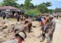 Satbrimob Gerak Cepat Tangani Longsor di Tarakan Utara