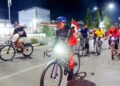 Malam di Tepian Kayan, Gubernur Ikut Gowes Bareng Ratusan Warga