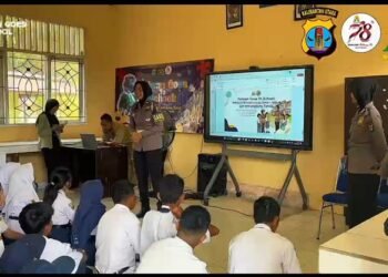 Polwan Polda Kaltara Gelar kegiatan Goes To School, Edukasi Siswa tentang Keamanan Diri dan Dunia Digital