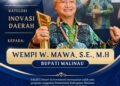 Lewat Ekosistem Digital SAGET, Bupati Malinau Wempi W. Mawa Sabet Penghargaan Inovasi Daerah 2026