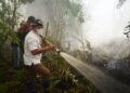 Gubernur Turun Langsung Padamkan Karhutla di Selimau